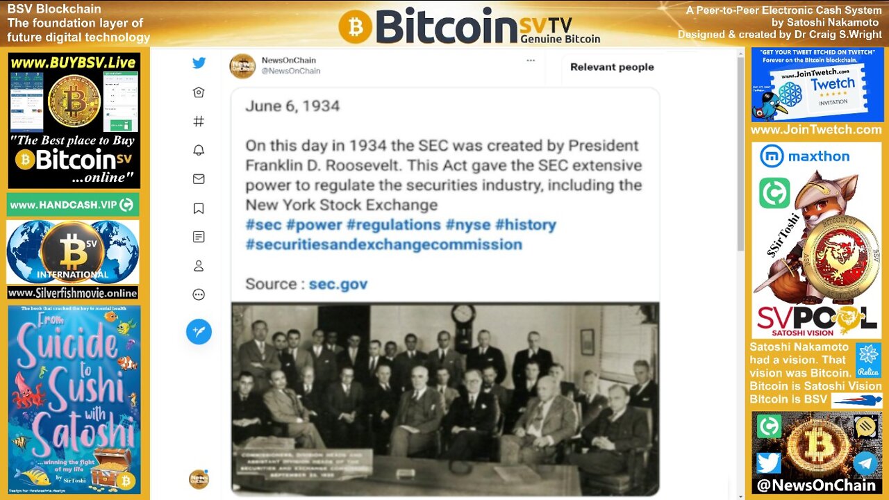 SirToshi's News: On This Day The SEC Was Created