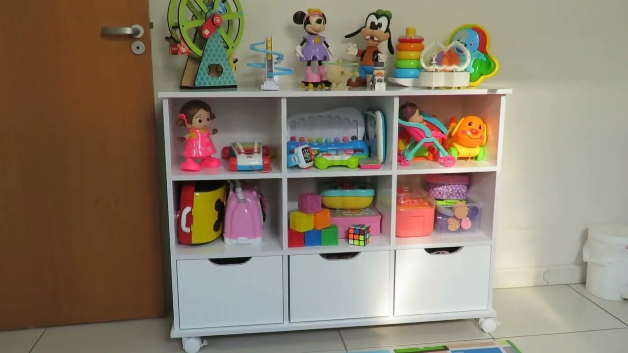 Nicho Organizador Infantil com 3 Gavetas Branco Qmovi