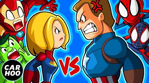 Captain America Hates Captain Marvel 【Marvel's Superheroes Parody】- Legendado