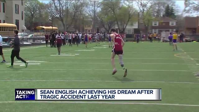 Sean English achieving his dream after tragic accident