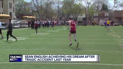 Sean English achieving his dream after tragic accident