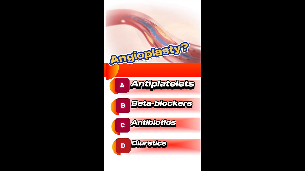 Angioplasty mcqs #mcqs #heartblockage ❤️🫀