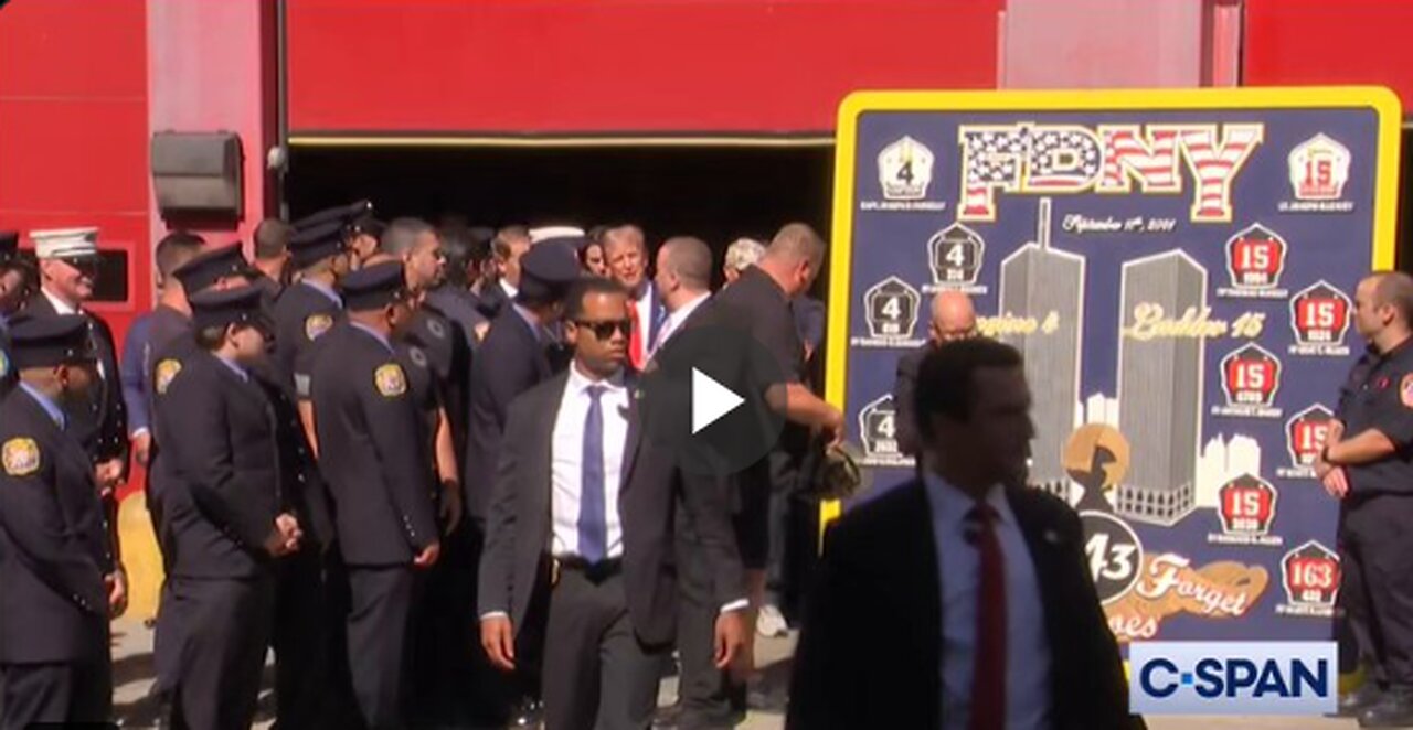 WATCH: President Trump and JD Vance greet New York City firefighters...