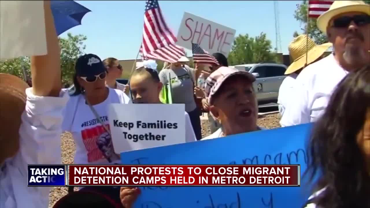 Protests to close migrant detention camps held in metro Detroit