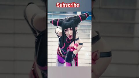 Yuri from Street Fighter cosplay.