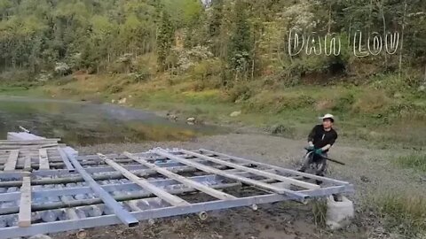 Young Man Builds Unique Bamboo House On The Lake