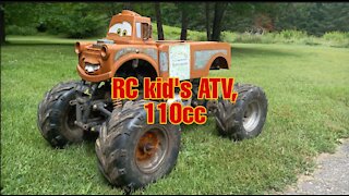 RC kids ATV 1/5th scale monster truck kids quad, bigger than the raminator. 110cc!