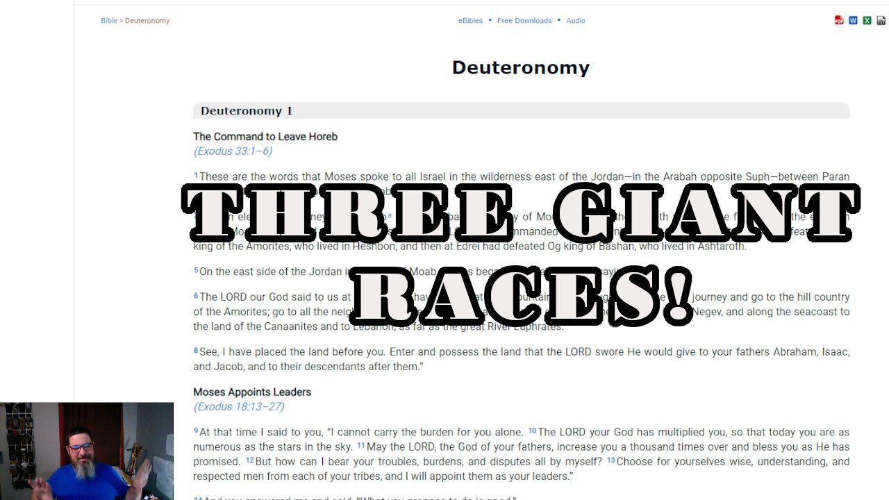 Establishing the History of a People, and Proof of Giants Deuteronomy 1-3