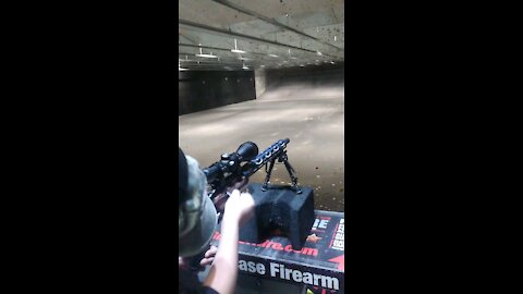 His first time shooting a rifle