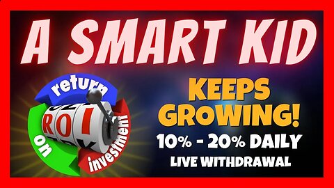 A Smart Kid Update 📈 10% to 20% In Daily Profits 💰 I Just ROI ✅ Live Withdrawal 🎯 TVL Keeps Growing