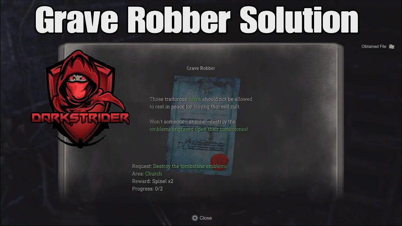 RE4 Remake- Grave Robber Solution