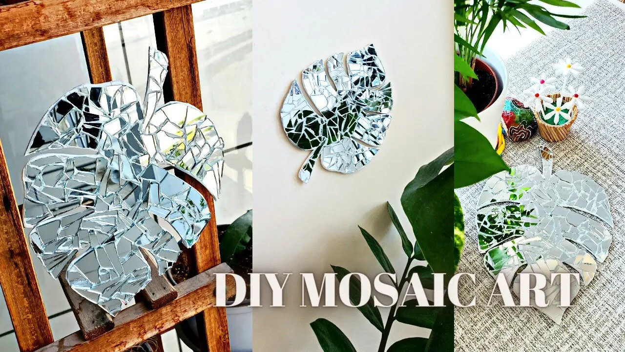 🔥 Watch Me Turn Trash into Treasure! DIY Mirror Mosaic Art - Epic Wall Decor Hack! 😍