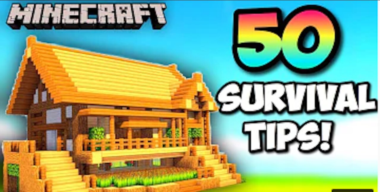 50 EASY Minecraft SURVIVAL TIPS! Ultimate Guide