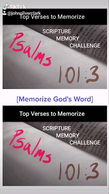 Top Verses To Memorize, Psalms 101:3