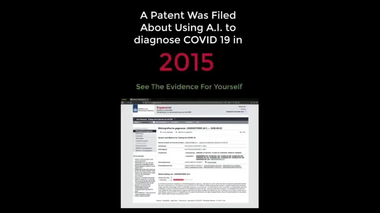 ROTHSCHILD PATENTED COVID19 BIOMETRIC PCR TEST 2015