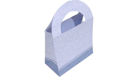 Blue paper gift bag/Bolsa de regalo de papel azul/Saco de papel azul para presente