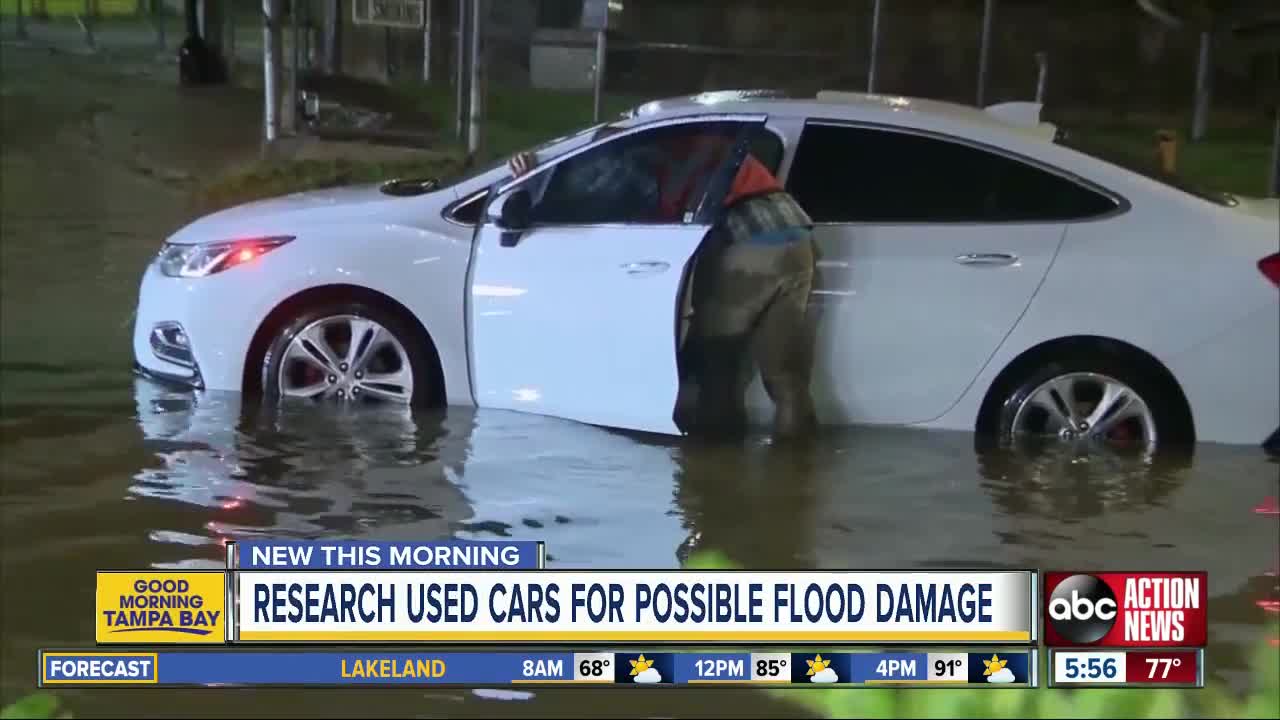 How to avoid buying a flood damaged vehicle following a hurricane