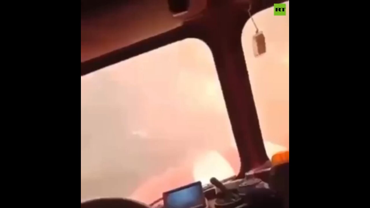 Russian firefighters literally going through hell during a forest fire