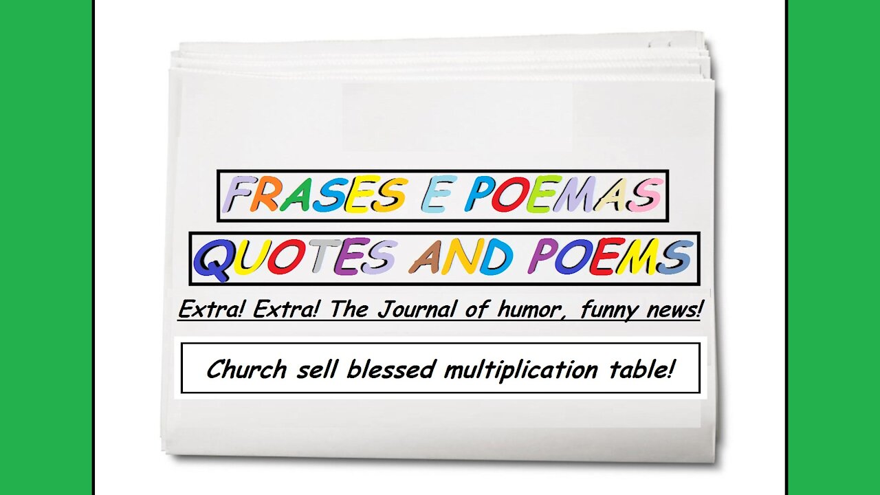 Funny news: Church sell blessed multiplication table! [Quotes and Poems]