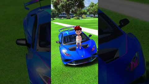DADDU HULK GIFTS MONSTER CAR TO BABY HULK IN GTA5 #shorts #gta5