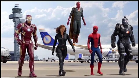 Team Cap vs Team Ironman | Airport Battle.