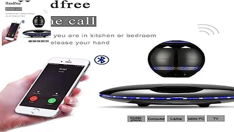 Short RUIXINDA Magnetic Levitating Speaker, Wireless