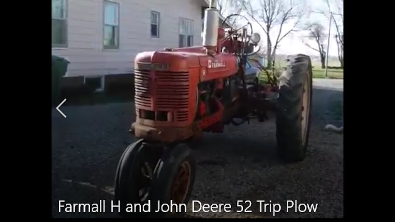 Farmall H and a John Deere 52 plow