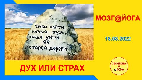 18.08.22- Мозг@йога. ДУХ ИЛИ СТРАХ. 18.08.2022