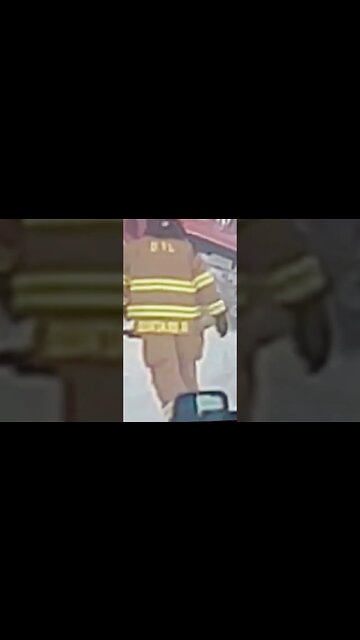 Fireman walking in the snow