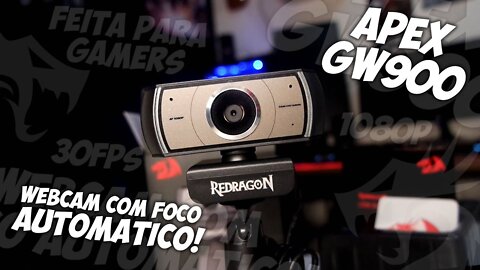 WEBCAM GAMER com Foco AUTOMÁTICO 1080P - REDRAGON APEX GW900