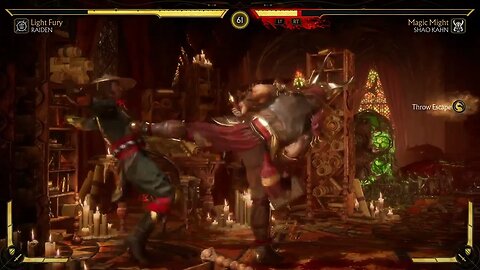 Mortal Kombat 11: Raiden (Light Fury) vs Shao Khan (Magic Might) - No Commentary 4K