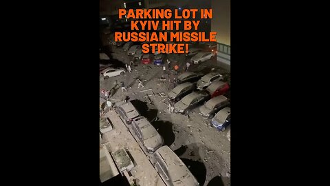 Parking lot in Kyiv hit by Russian missile strike