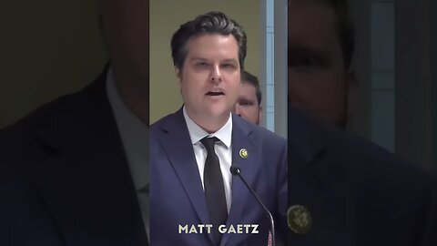 Matt Gaetz, To The Extent That There Is An Impact On Crime Rates In Major Cities