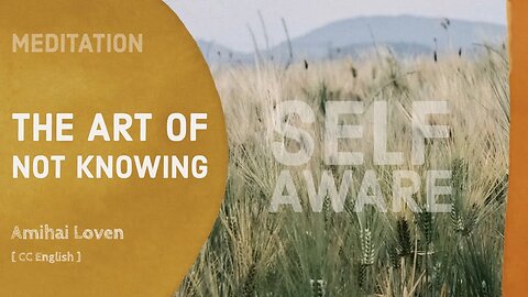 The art of not knowing | Self Aware Meditation | Amihai Loven