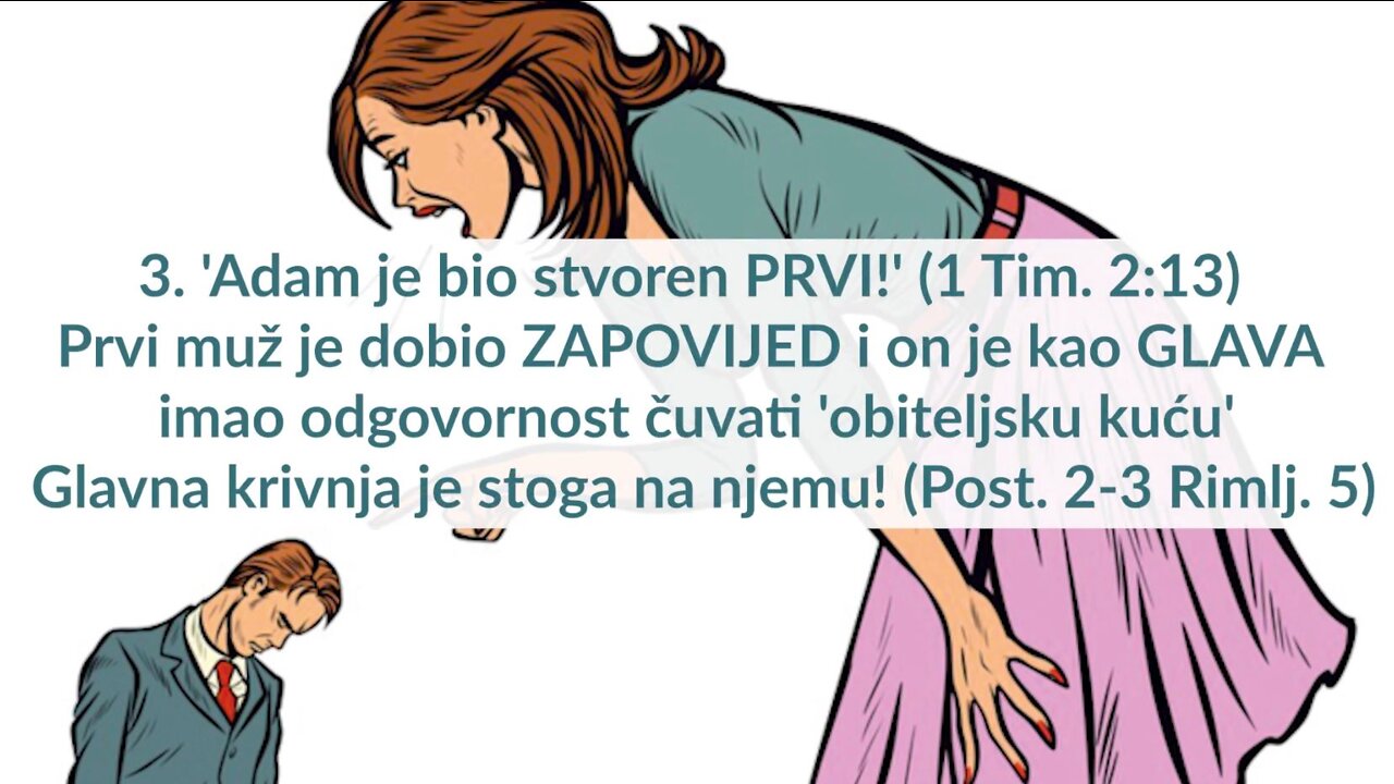 ZA MUŠKARCE 3. 'Adam je bio stvoren PRVI!' (1 Tim. 213) - Prvi muž je dobio ZAPOVIJED