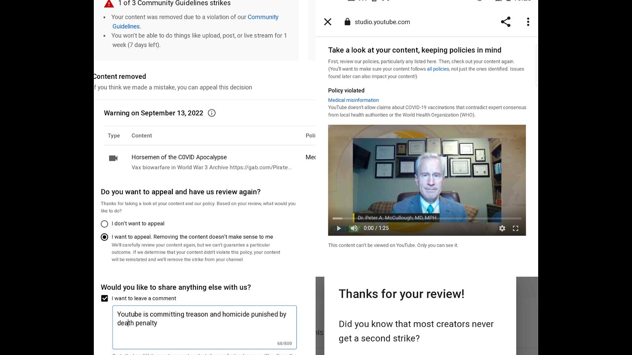 Dr McCollough: Pfizer had spike protein code before Covid19