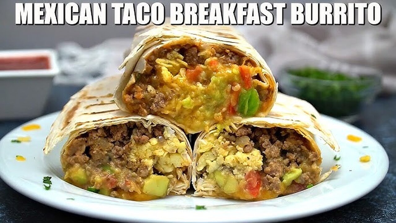 Easy Mexican Taco Breakfast Burrito Recipe – Perfect Morning Meal!