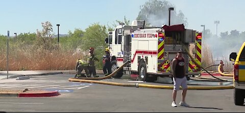Clark County Fire Department responds to fire at Sunset Park
