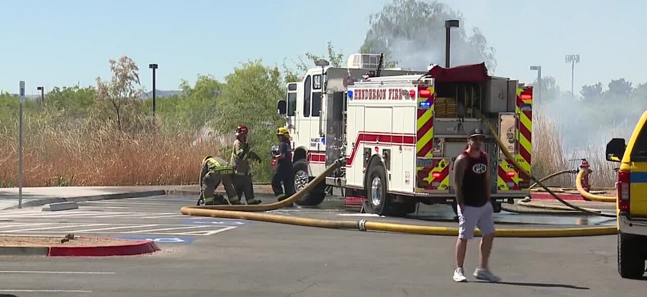 Clark County Fire Department responds to fire at Sunset Park