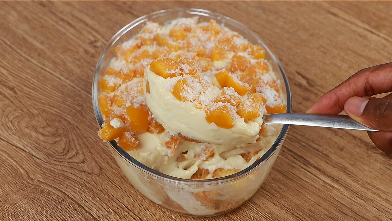 Delicious Peach Dessert That Everyone Will Enchant! Easy and Very Creamy
