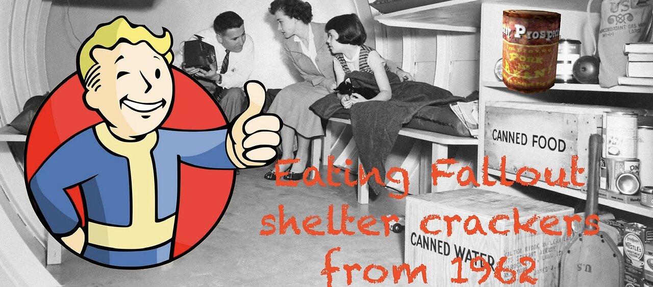 Eating Fallout Shelter Crackers from 1962