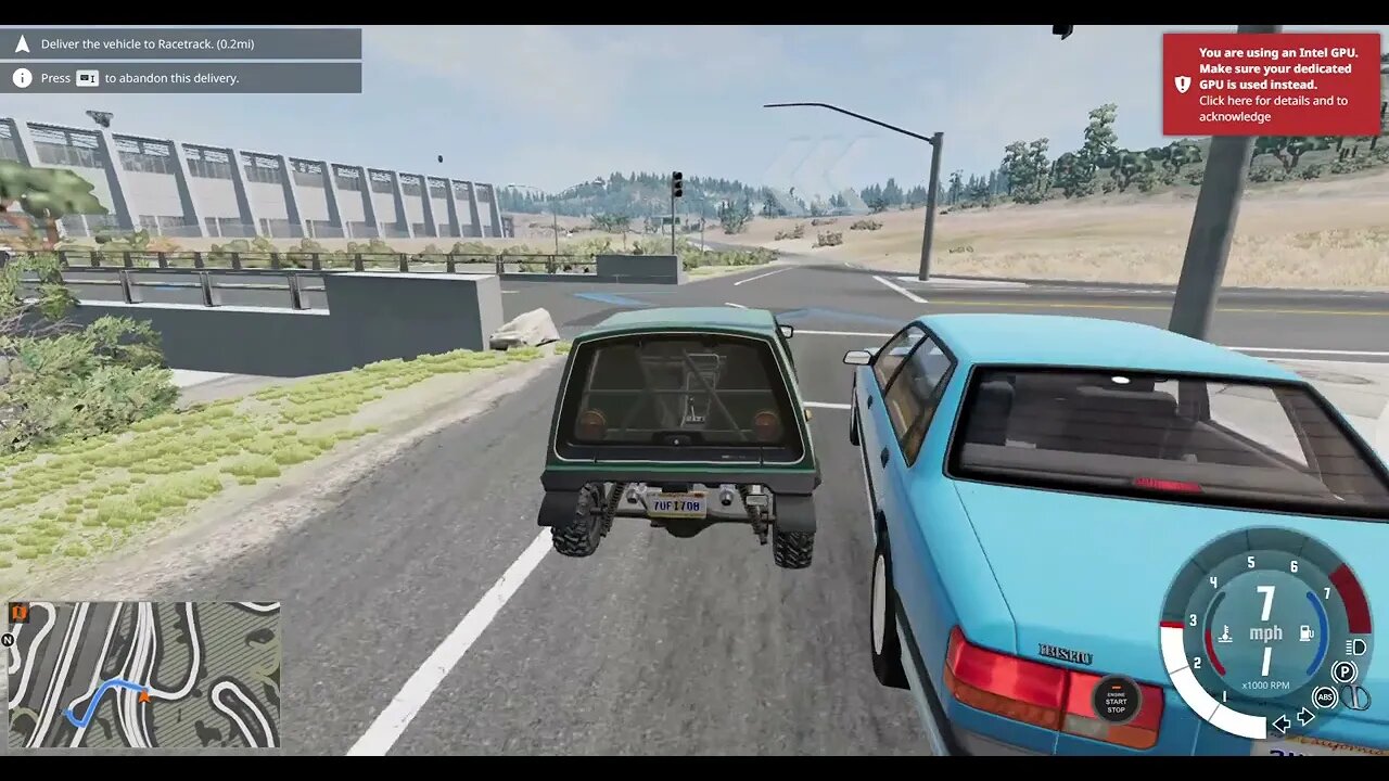 BeamNG drive , car delivery, amazing road views