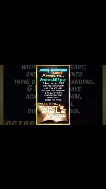 10.20.2022 | STORM MINISTRIES | Daily Bible Verse | PROVERBS 3:5-6 (KJV) | #shorts