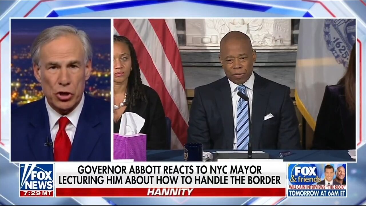 Gov Abbott Calls Out NYC Mayor Adams