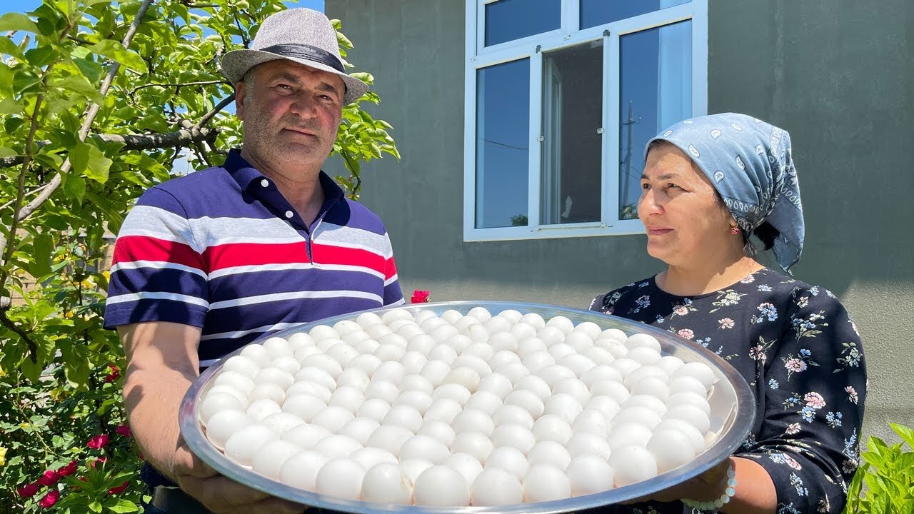 Grandma makes this recipe every year! 100 eggs cooked with the simplest ingredients! Village life