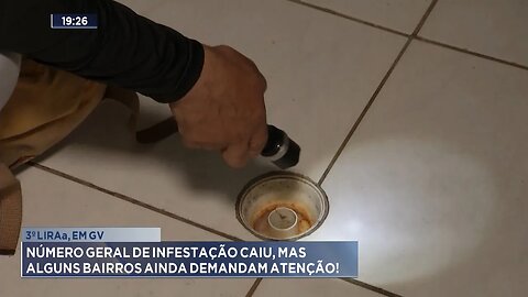 3º LIRAa, em GV: Número geral de infestação caiu, mas alguns bairros ainda demandam atenção.