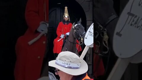Horse spooked by flags #horseguardsparade