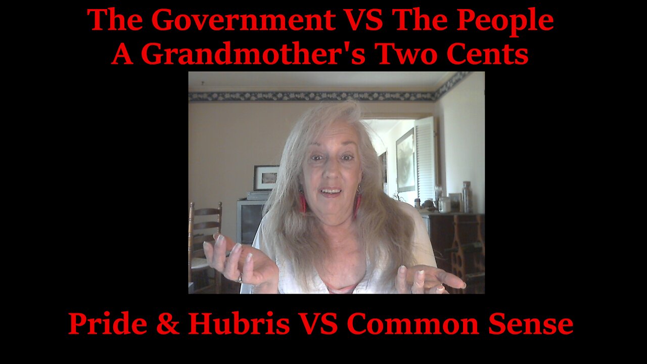 The Government vs The People - Pride & Hubris vs Common Sense - A Grandmother's Two Cents