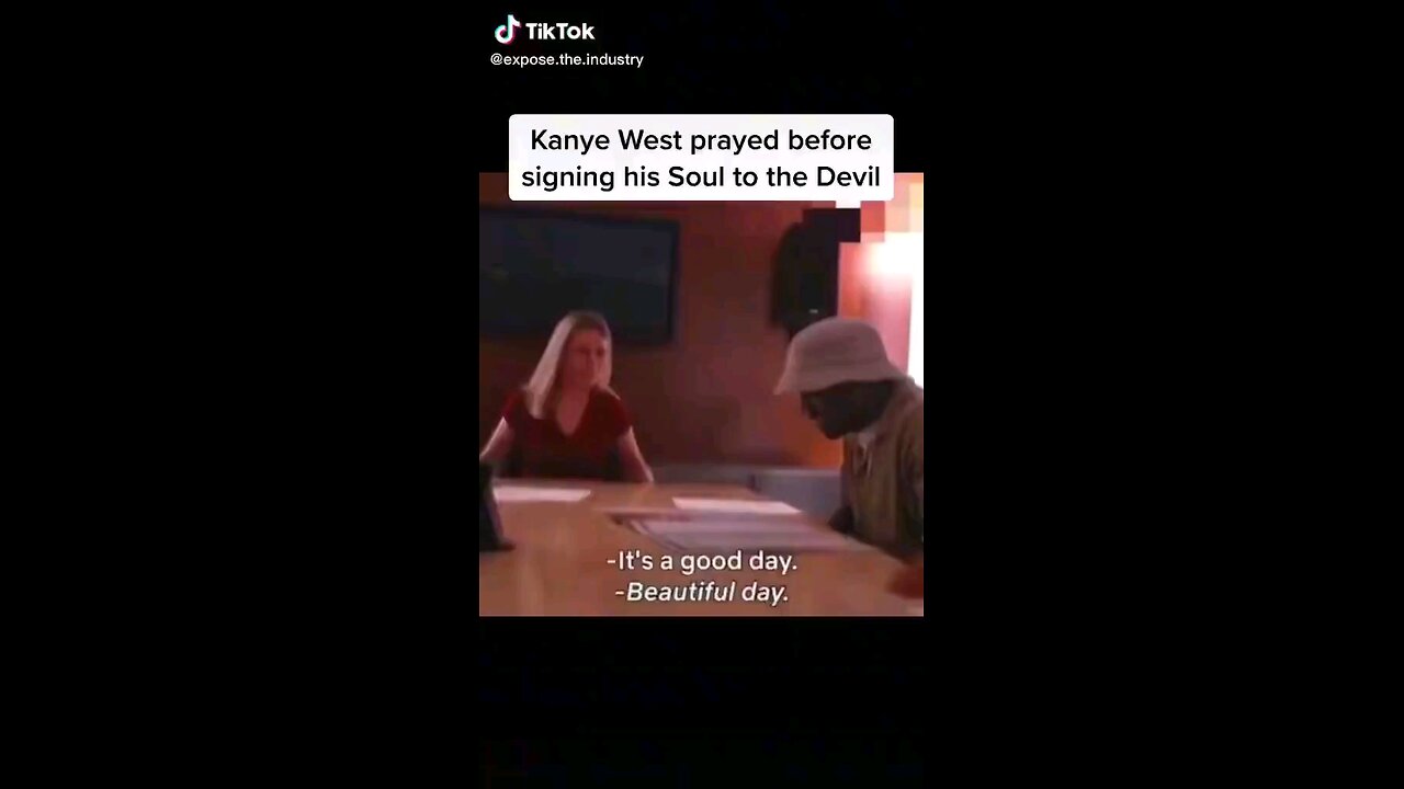 Was Kanye West Praying here before signing his 1st Record Deal