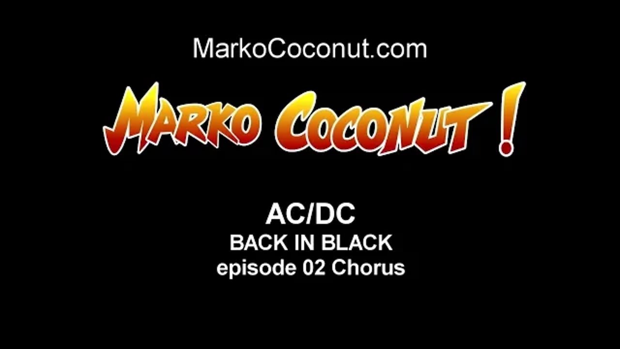 BACK IN BLACK episode 02 Chorus how to play AC/DC guitar lessons ACDC by Marko Coconut